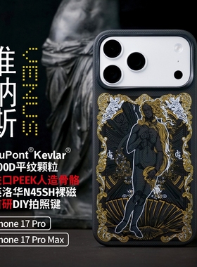 LLC适用苹果iPhone17ProMax黑维纳斯凯夫拉手机壳Magsafe磁吸超薄相机按键保护壳