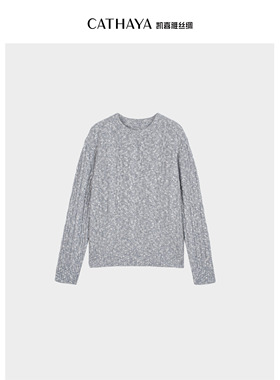 CATHAYA/凯喜雅圆领针织衫毛衣宽松休闲秋冬SCK2FEJM806