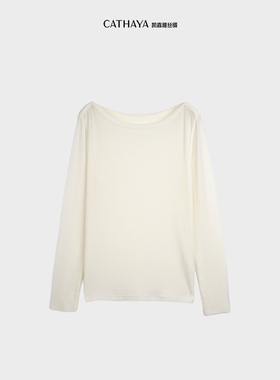CATHAYA/凯喜雅天丝羊毛衫针织毛衫女秋季打底CTK2FOJLA60