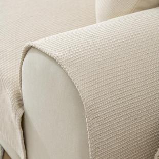 高档棉麻沙发垫四季通用防滑新中式实木坐垫子夏季亚麻靠背巾定制