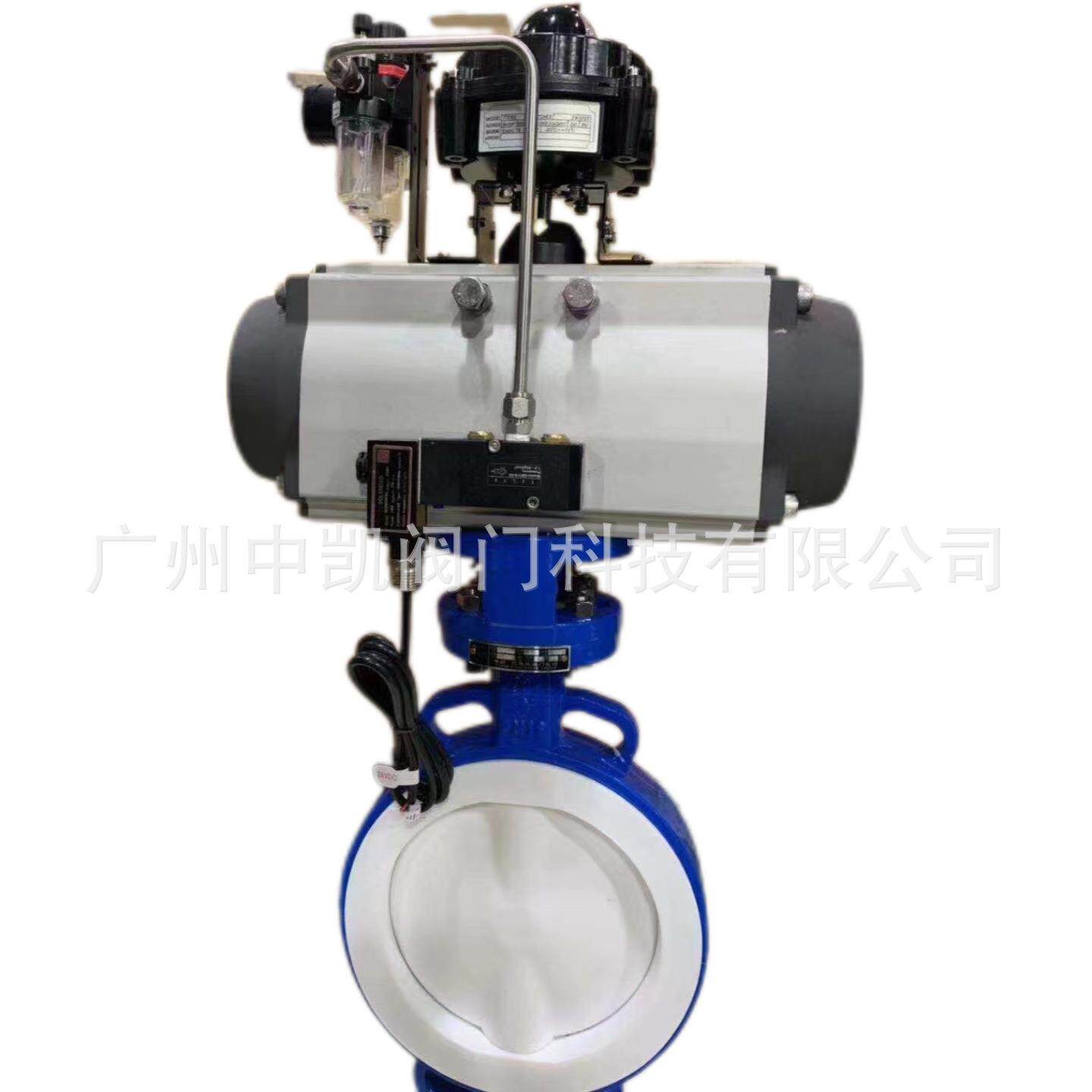 气动耐腐蚀蝶阀/ 气动耐耐酸碱蝶阀/ 钢衬四氟气动蝶阀