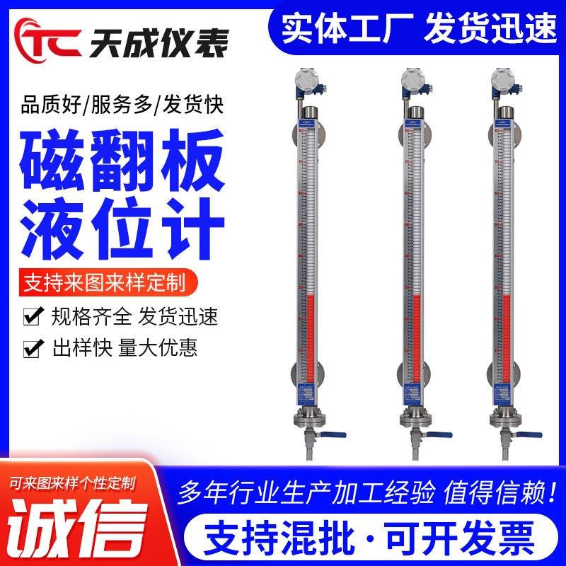厂家供应 远传磁翻板液位计 加工水位计 远传报警磁翻板液位计