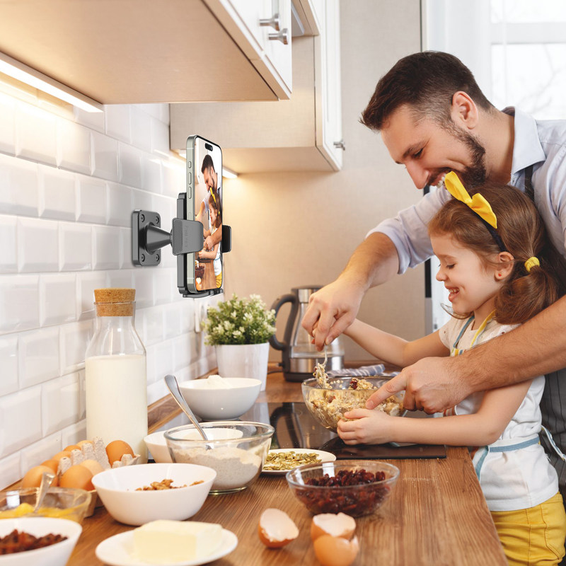 LRBH墙壁手机支架墙上厨房橱柜打孔螺丝固定直播壁挂卫生间墙面支撑架2025新款,3C数码配件,手机支架/手机座,淘宝优惠券,粉丝福利购,淘宝优惠卷