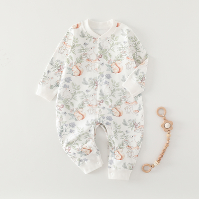 纯棉苏豆对开连体衣四季款打底