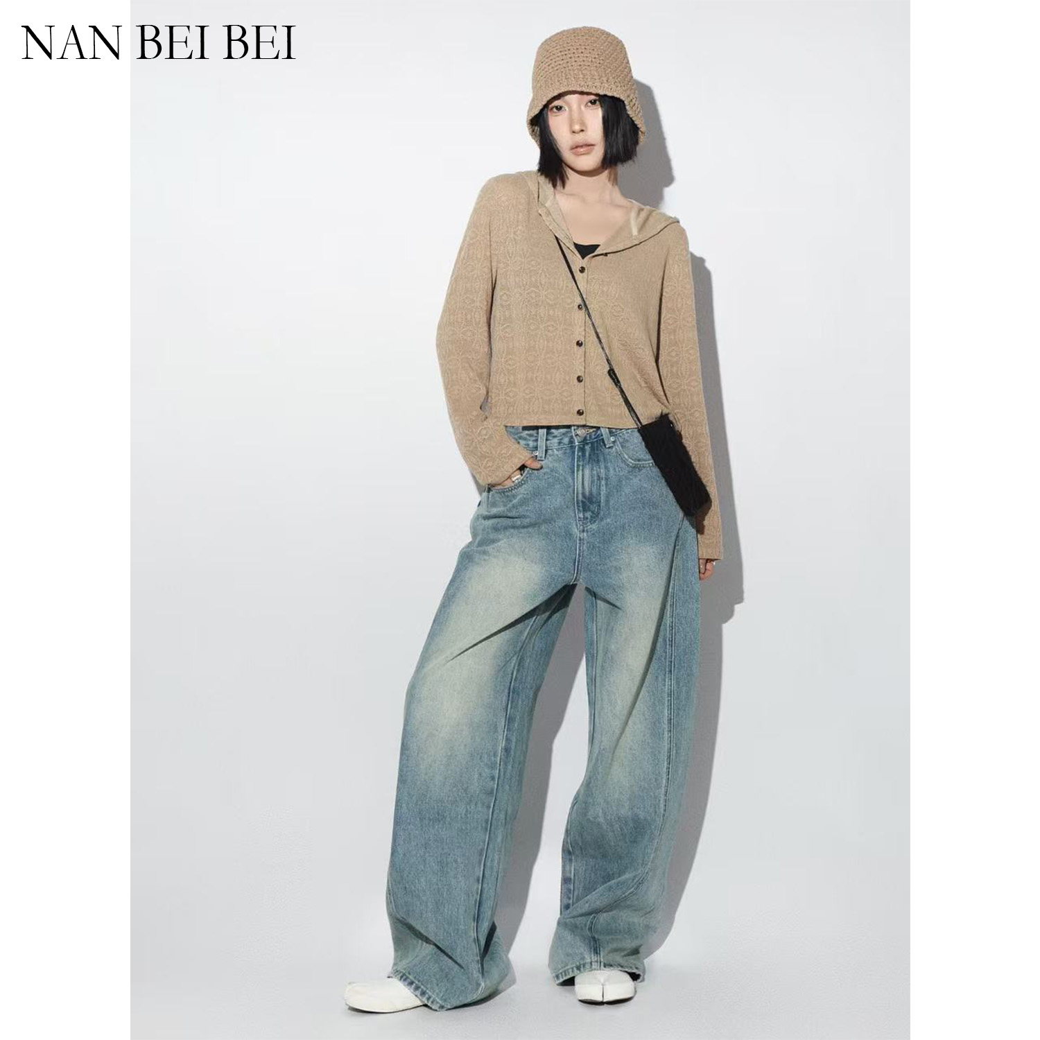 【南北贝】简约连帽针织衫女