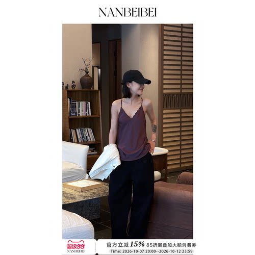 做旧黑色牛仔裤女春季新款