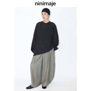 时尚 现货 黑色小衫 棉质提花衬衫 简约透气T恤女潮 南北贝8.08上新