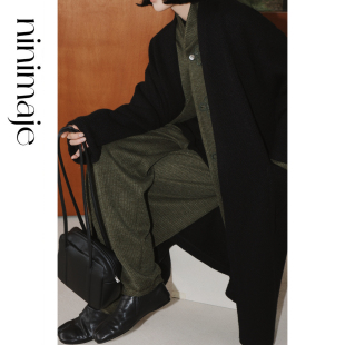 长袖 新款 休闲立领外套女气质绿色上衣 手工盘扣立领外套 南北贝