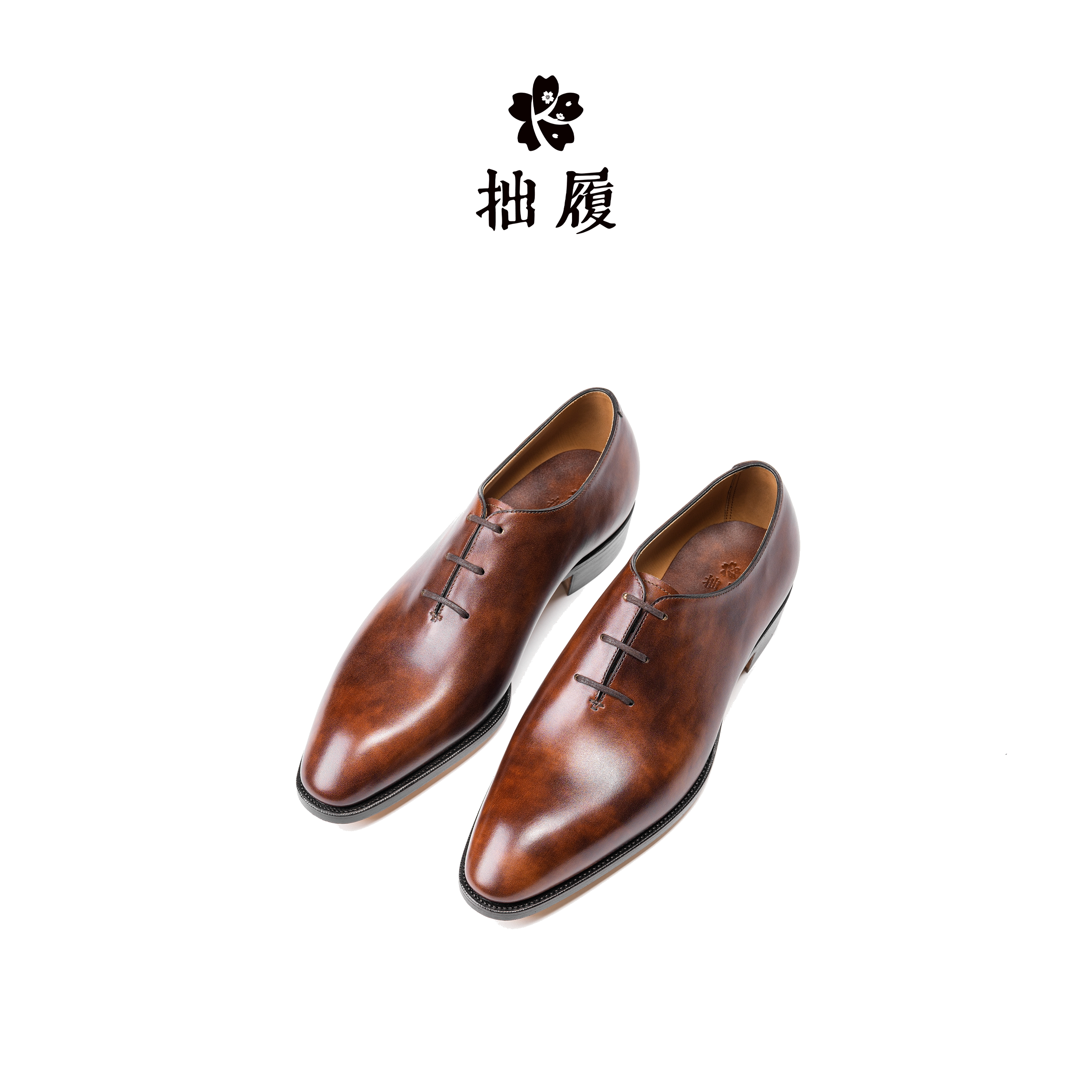 男士正装手工皮鞋男鞋一片式图片