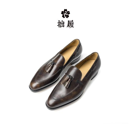 男士正装手工皮鞋流苏乐福鞋