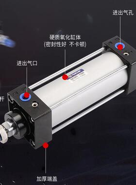 SC125气缸大缸径160X25*50-75X100X150X200X250X500-50-S亚德客型