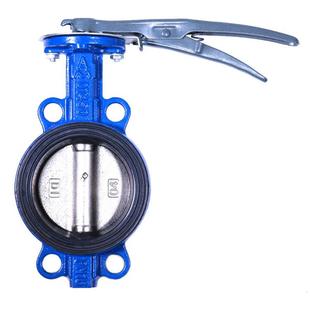 埃美柯对夹蝶阀手动手柄不锈钢D71X球磨铸铁自来水管道开关阀门