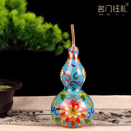 景泰蓝铜葫芦掐丝中国风书房家居客厅装饰摆件出国会议结婚礼品