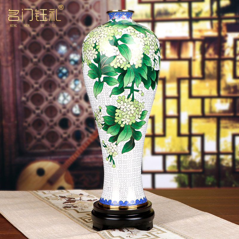 名门钰礼景泰蓝曲美瓶手工制作