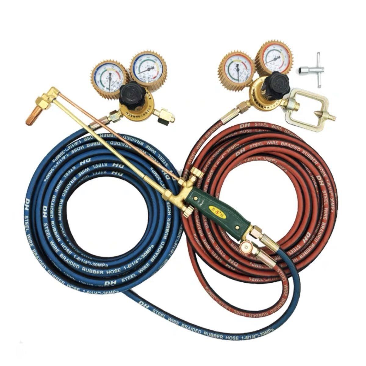 耐烫高压钢丝氧气管气割工具套装氧气乙炔割枪割炬氧割气割枪气管