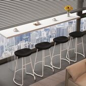 简约实木亚克力吧台桌休闲高脚窄桌透明悬浮靠墙阳台吧台桌椅组合