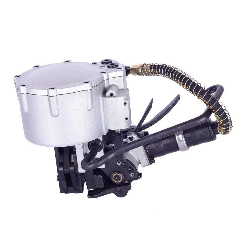 荣磊KZ32mm气动钢带一体式打包机 大拉力钢带一体机 铁皮带重型捆