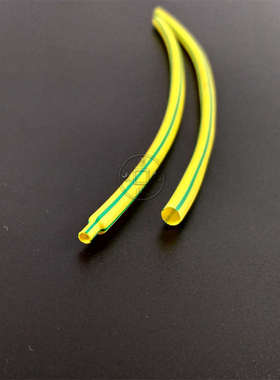 1KV黄绿色热缩管 绝缘套管 地线标识2mm 4 6 8 10 双色 接地 包邮