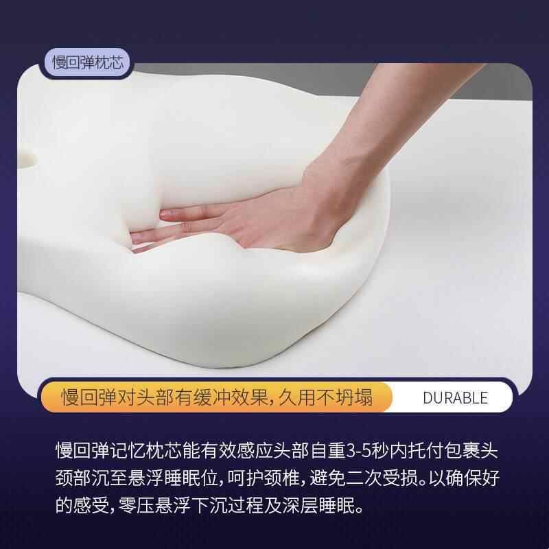 颈椎枕头睡眠专用枕护颈椎枕记忆棉枕芯助睡眠睡觉打呼噜学生单人