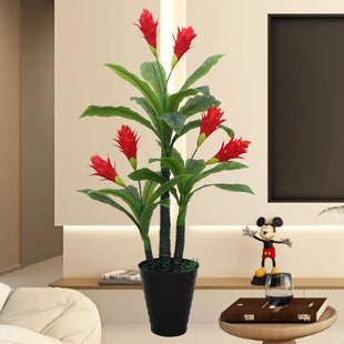仿真鸿运当头假花客厅摆件落地仿真植物塑料花假绿植室内盆栽大型
