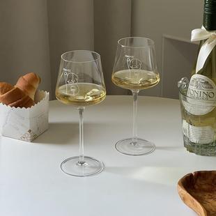小奶狗高脚杯家用酒保葡萄酒杯餐厅酒吧红酒杯子可爱印花酒杯 韩式