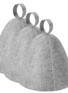 时尚简约款灰色加厚吸水干发帽 毛毡桑拿浴帽 温泉浴室桑拿毛毡帽