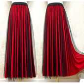 新款 广场舞服装 半身裙大摆裙中长裙跳舞裙子交谊舞演出裙女夏