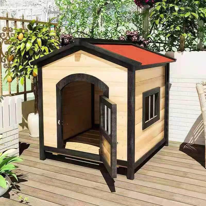防雨狗笼户外狗窝室外保暖犬宠物四季通用实木狗屋狗房子狗笼狗棚