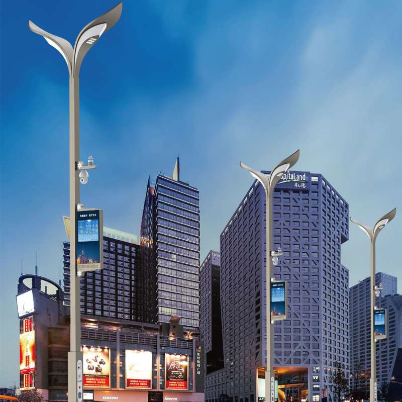 厂家 云裳智慧路灯杆LED显示屏路灯监控杆充电桩智慧景观路灯