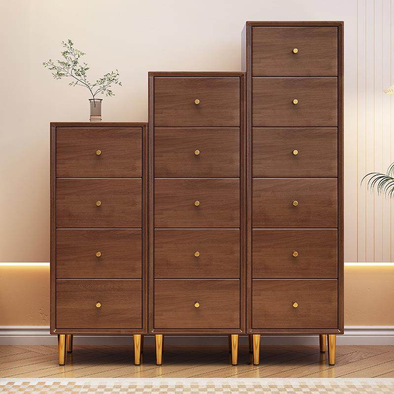 实木5五斗柜原木风小型窄夹缝收纳柜多层6抽屉柜储物卧室立柜窄柜