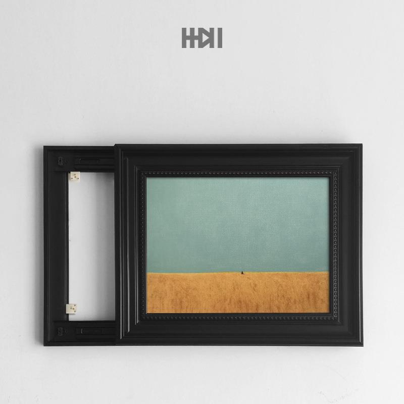 中古风萨拉路吉简约抽象艺术喷绘电表箱电表盒遮挡装饰画盖板相框