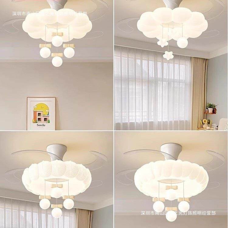 2025新款餐厅隐形风扇灯现代简约奶油风卧室静音吸顶一体吊扇灯具,3C数码配件,USB灯,淘宝优惠券,粉丝福利购,淘宝优惠卷