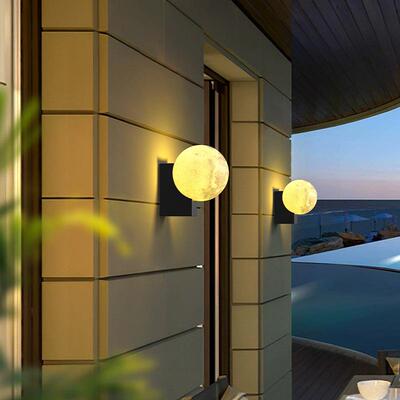 户外防水壁灯月球灯别墅露台阳台花园门牌壁灯别墅简约氛围庭院灯