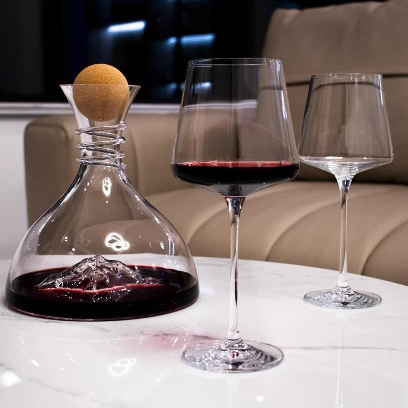 高端红酒醒酒器创意水晶勃艮第红酒杯分酒壶冰山酒具家用套装
