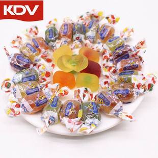 俄罗斯进口夹心软糖小蜻蜓什锦水果味混合糖果网红零食喜糖