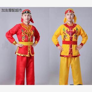 威风锣鼓服装舞龙舞狮打鼓轿夫民族秧歌婚庆表演舞蹈演出服装男款