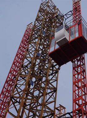 SC200/200中型变频施工升降机 SC200P井道式单笼人货梯螺旋上料机