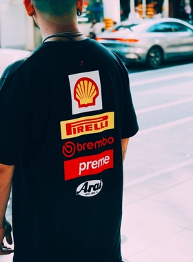 SS24 DUCATI   Week16联名背后徽标印花短袖T恤男女同款