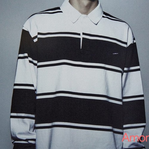 自主联名 25ss  Stripe刺绣条纹翻领短袖POLO衫男女同款