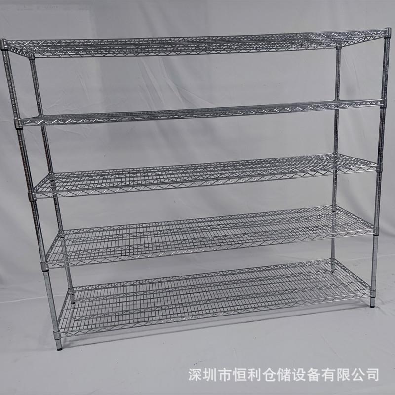 仓库镀铬线网货架不锈钢移动多层DIY防静电物料架带轮子铁架置物