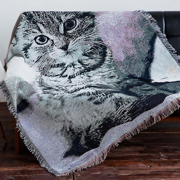 四季通用客厅布沙发罩巾全盖布沙发垫现代简约沙发套全包萬能套猫