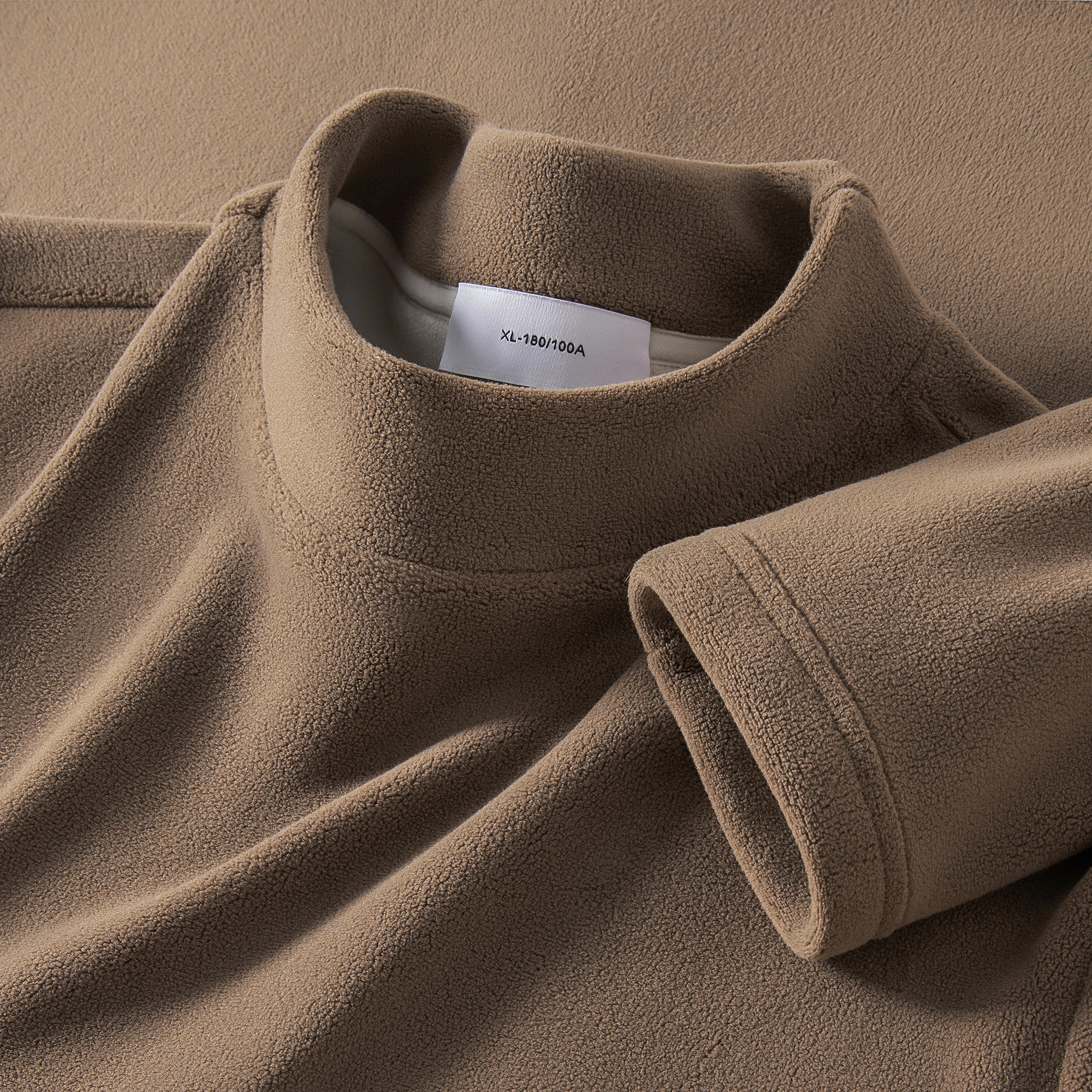 450G重磅摇粒绒半高领打底衫男加绒加厚2025秋冬发热保暖中领卫衣