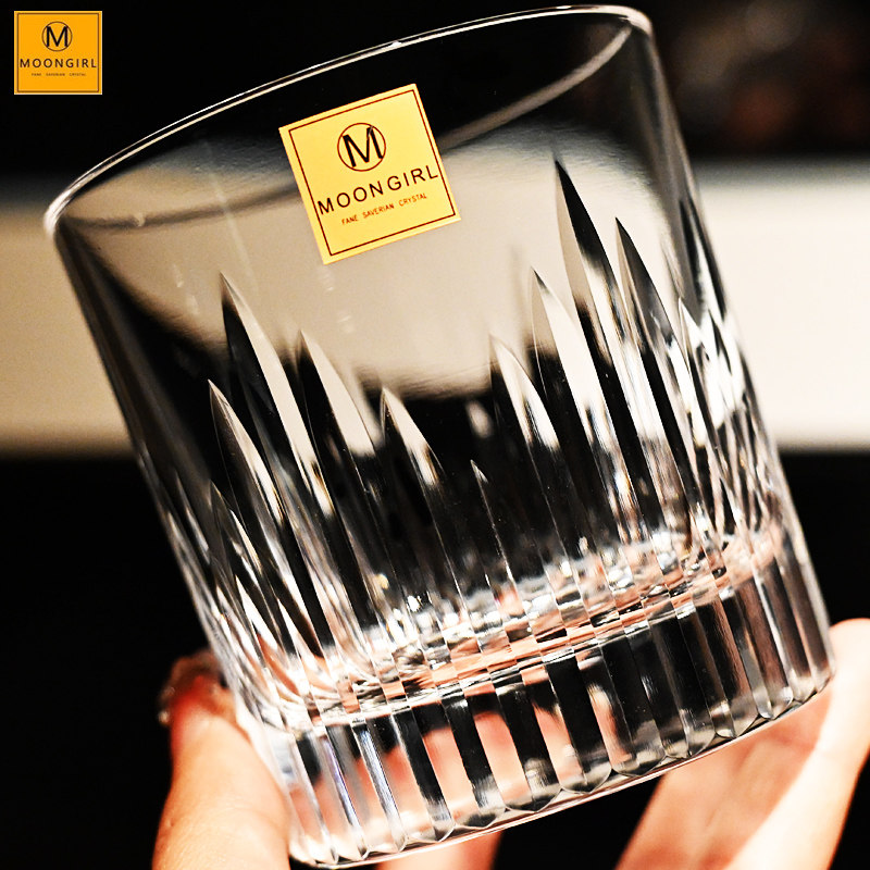 MOONGIRL纯手工切子水晶玻璃威士忌洋酒杯古典杯调酒杯啤酒水杯子,餐饮具,洋酒/威士忌杯,淘宝优惠券,粉丝福利购,淘宝优惠卷