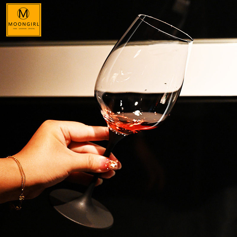 moongirl水晶玻璃轻奢高级感高脚红酒杯白葡萄酒杯子家用礼盒套装