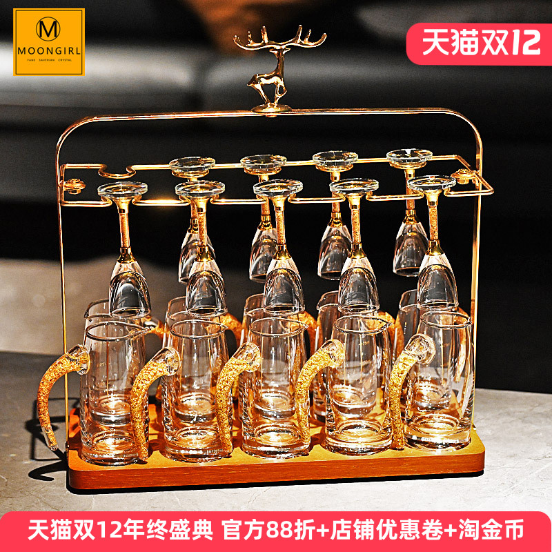 水晶玻璃奢华高脚烈酒白酒杯套装