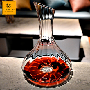 Moongirl高级水晶玻璃快速醒酒器红葡萄酒杯子分酒器醒酒器壶套装