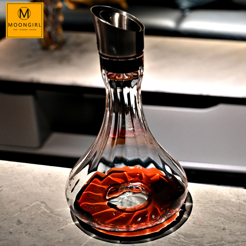 Moongirl轻奢水晶玻璃醒酒器高脚红酒葡萄酒杯子家用倒分酒器壶