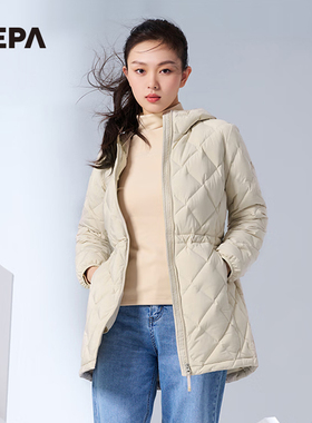 NEPA耐葩2023年秋冬百搭中长款时尚外套防风保暖羽绒服7J82062