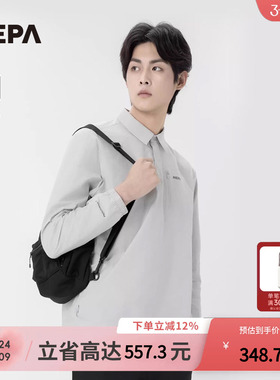 NEPA耐葩24秋冬新品户外男士长袖POLO防泼水梭织翻领T恤7K55222