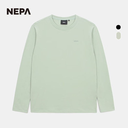 NEPA新品长袖圆领T恤弹力